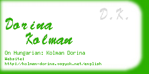 dorina kolman business card